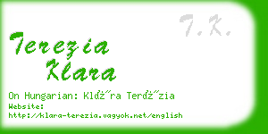 terezia klara business card